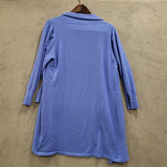 Essentials Milano Women's Wool Blend Open Front Cardigan Sweater Size XL - Picture 2 of 7